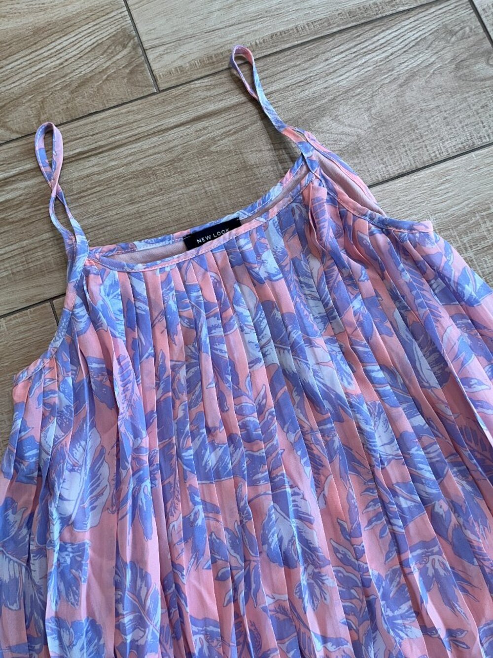 Womens New Look Pink/Purple Pleated Midi Dress - 6 - Picture 2 of 5